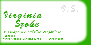 virginia szoke business card